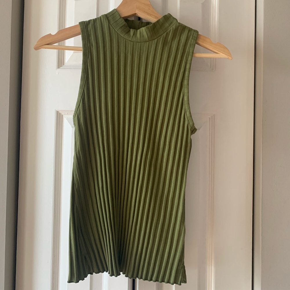Mockneck ribbed tank
